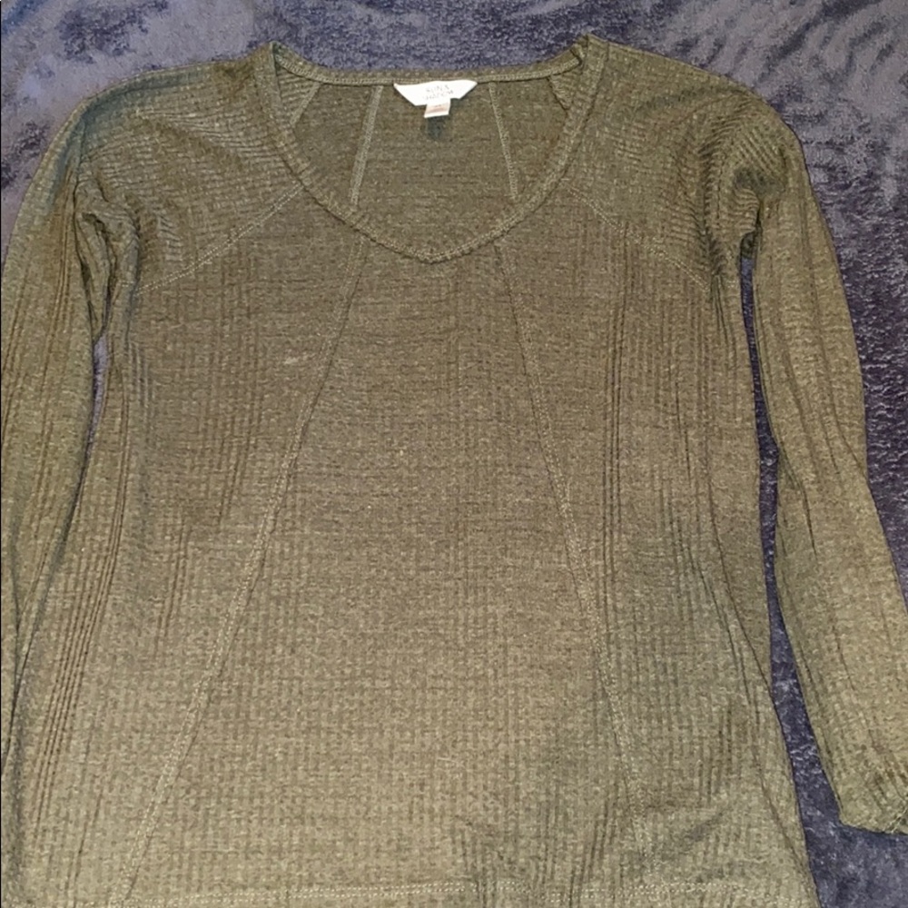 green v-neck Nordstrom top